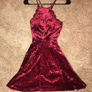 Velvet red dress